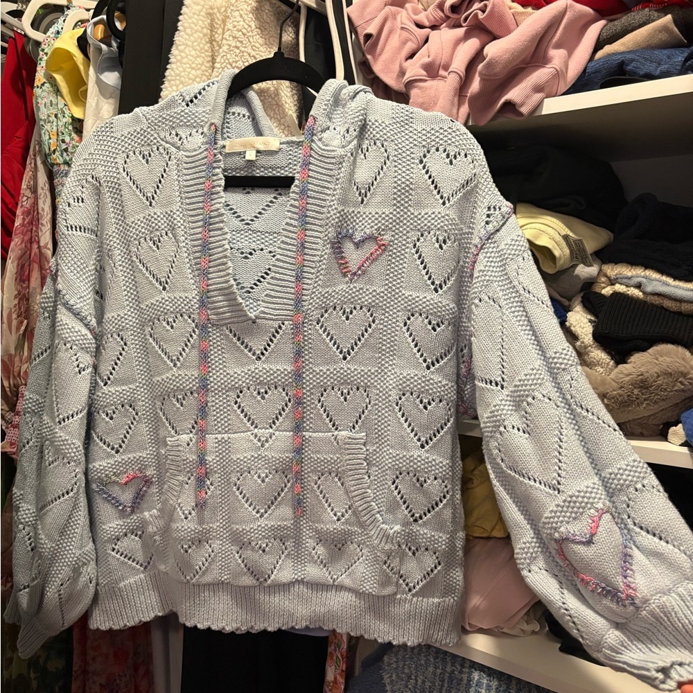 Loveshack fancy Meara Heart sweater